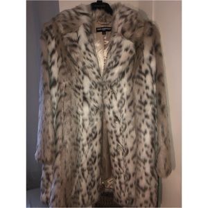 Faux Fur Leopard Coat